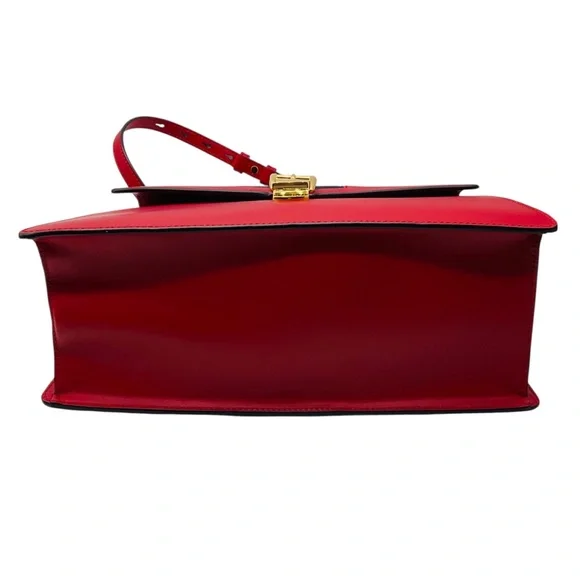 GUCCI RED CALFSKIN LEATHER MEDIUM SYLVIE TWO WAY TOP HANDLE BAG - Picture 4 of 13